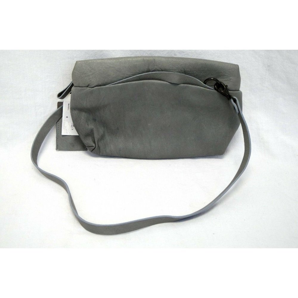 Marsell Leather Shoulder Bag | w/Dust Bag, Grey, Made in Italy